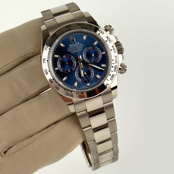 Rolex 116509 Cosmograph Daytona 18K White Gold with Blue Dial