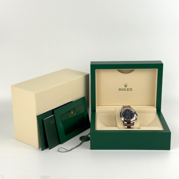 Rolex 126519LN Cosmograph Daytona 18K White Gold with Black Dial on Oysterflex - Image 2
